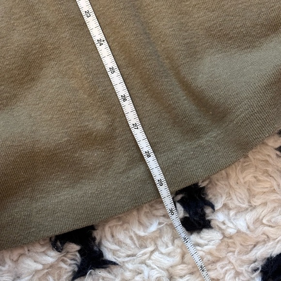 Olive green wool cotton undershirt - Picture 6 of 7